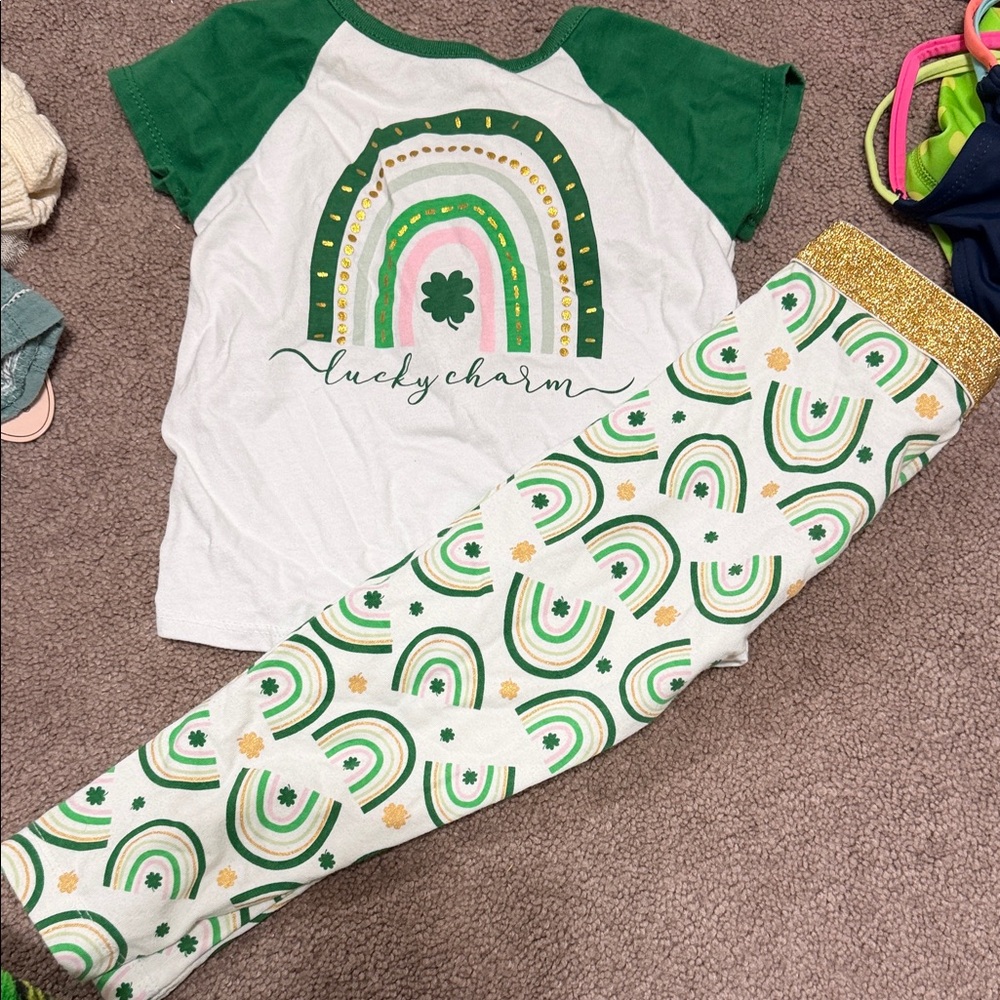 Green and White Lucky Charm Outfit